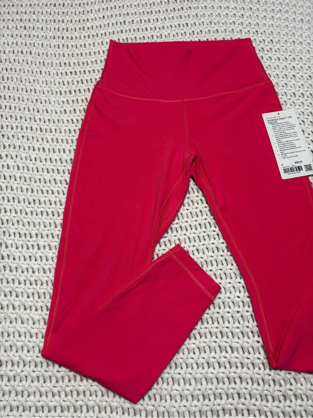 lululemon lip gloss align hr pant 25” size 6